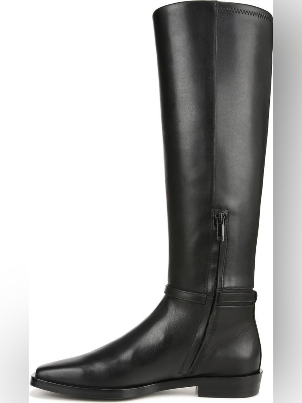 SAM EDELMAN $229 Clive Black Tall Leather Riding Boots Gold Accent Size 6.5 NEW - Picture 9 of 13